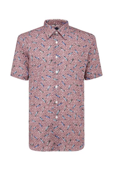 BILLIONAIRE Kurzarmhemd 13 | red Regular Fit