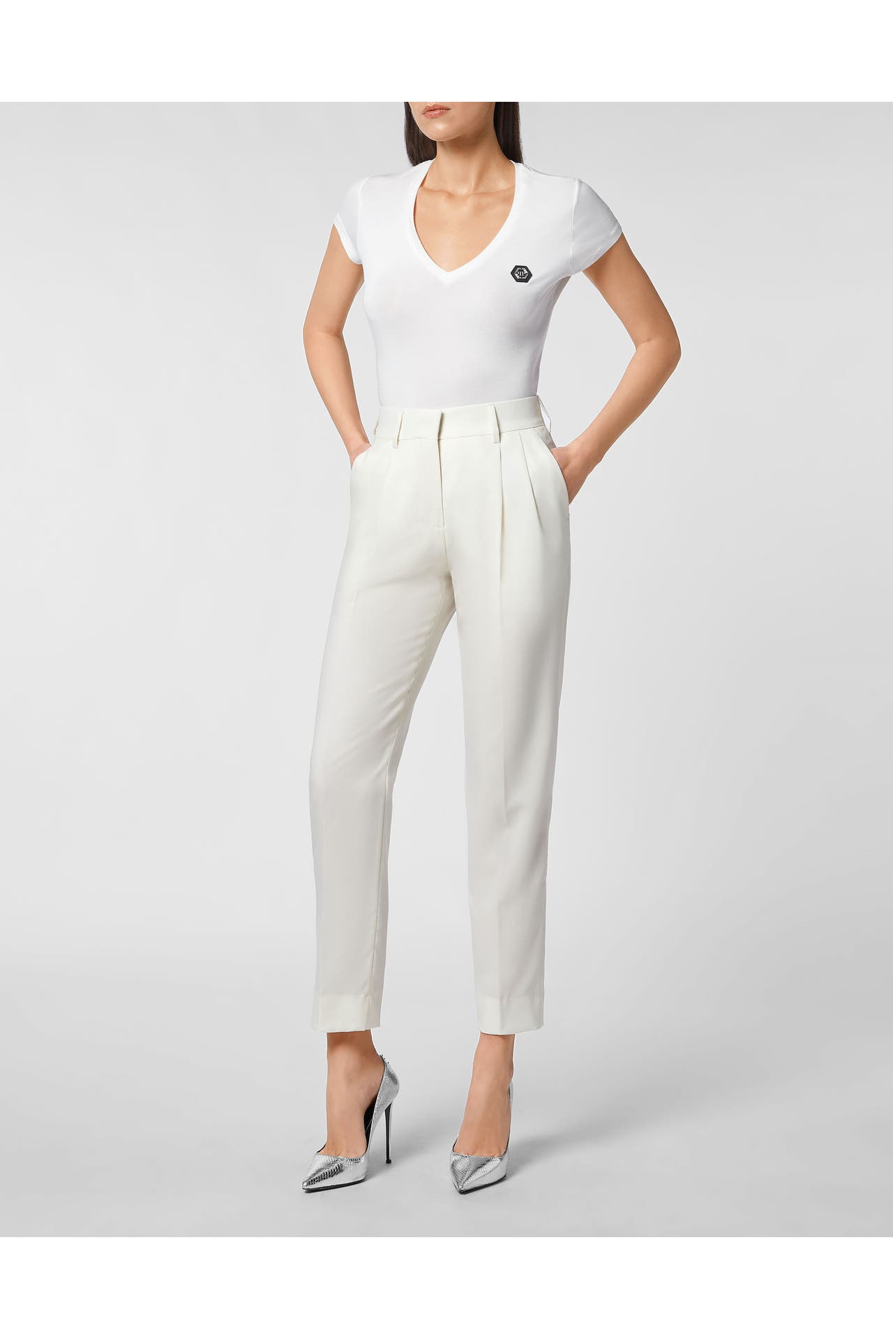 PHILIPP PLEIN Business-Hose 01 | white Straight, Bild 1