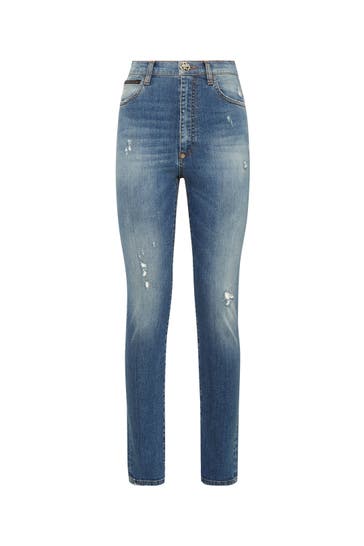 PHILIPP PLEIN Jeans DRAGON 31MI | ShallowBlue Highwaist