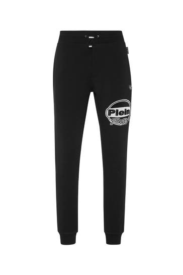 PHILIPP PLEIN Sweatpant RACING 0201 | black/white Loose Fit