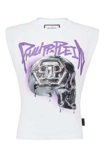 PHILIPP PLEIN Top SKULL 01 | white