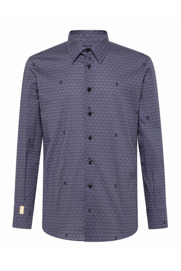 BILLIONAIRE Business-Hemd LION 02 | black Slim Fit