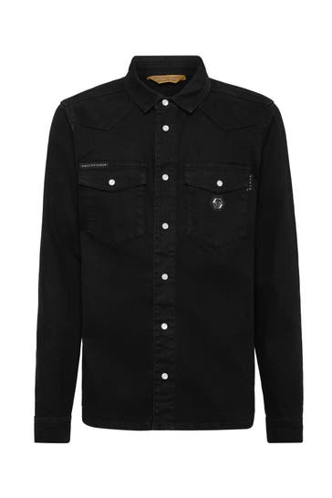 PHILIPP PLEIN Jeanshemd 02WC | Wind Cave Regular Fit