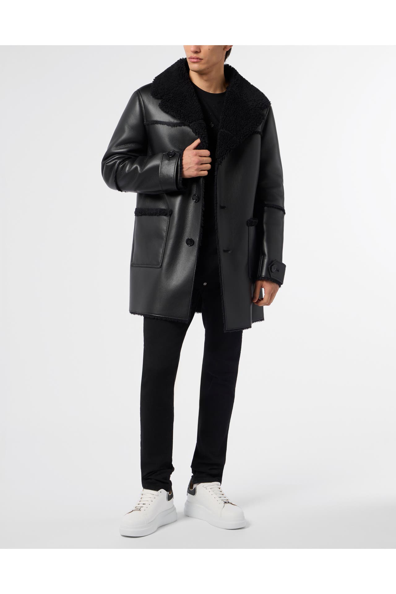 PHILIPP PLEIN Wollmantel 02 | black, Bild 1