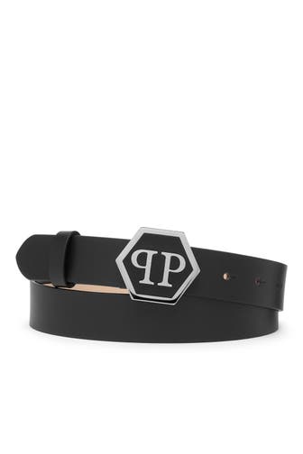 PHILIPP PLEIN Gürtel HEXAGON 0291 | black/nickel
