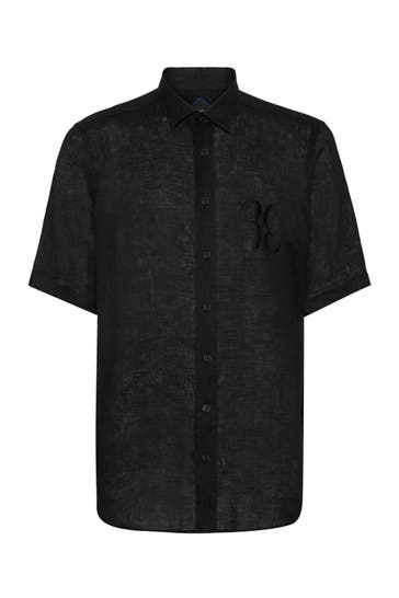 BILLIONAIRE Kurzarmhemd 02 | black Regular Fit