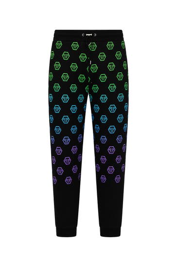 PHILIPP PLEIN Sweatpant MONOGRAM 02 | black Wide/ Loose Fit