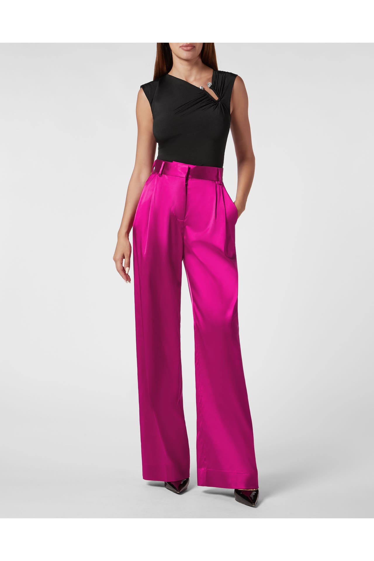 PHILIPP PLEIN Business-Hose 33 | Fuxia Loose Fit, Bild 1