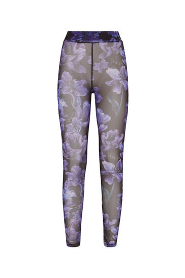 PHILIPP PLEIN Leggings FLOWERS 02 | black Skinny
