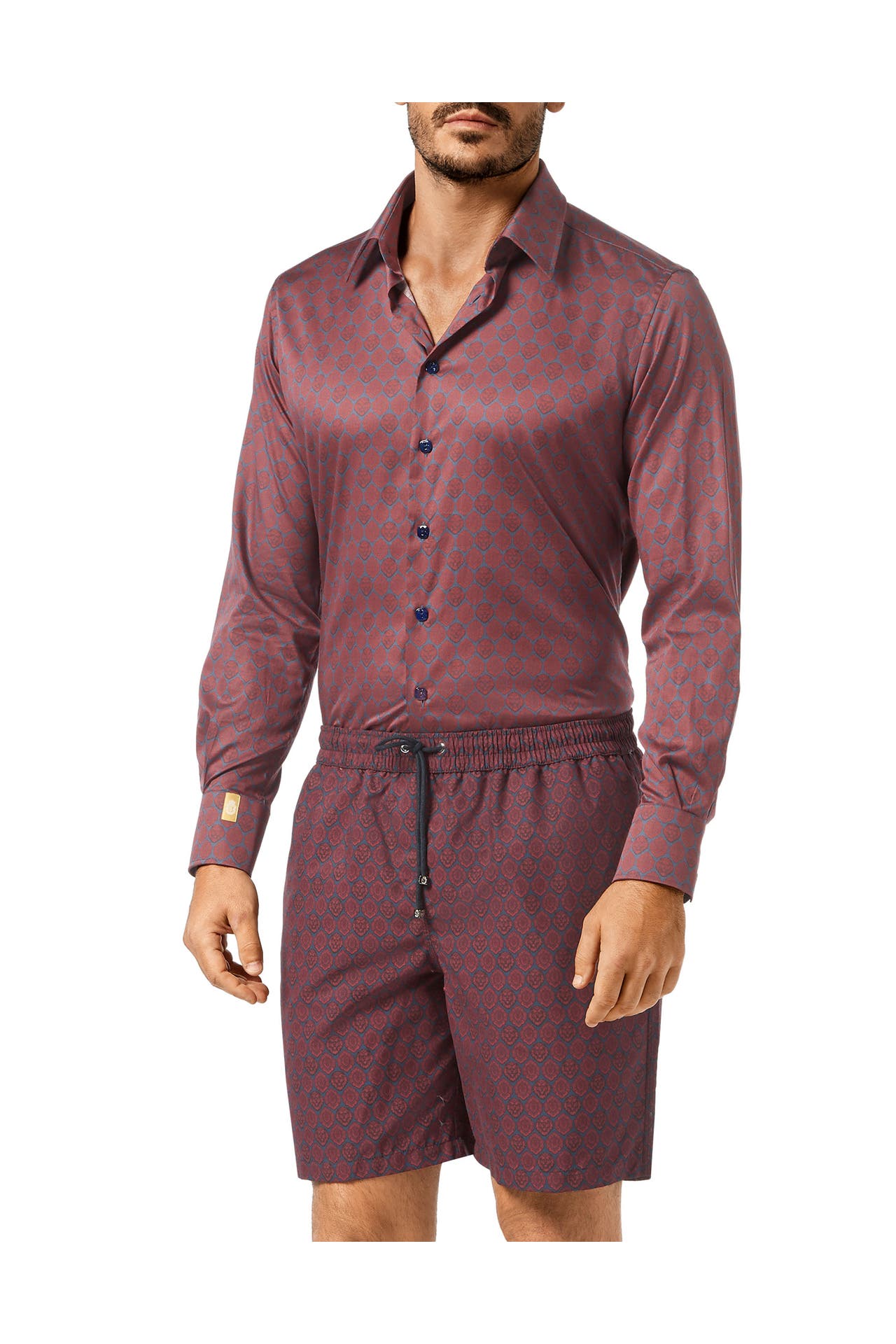 BILLIONAIRE Badehose LION 1435 | darkblue+bordeaux, Bild 1
