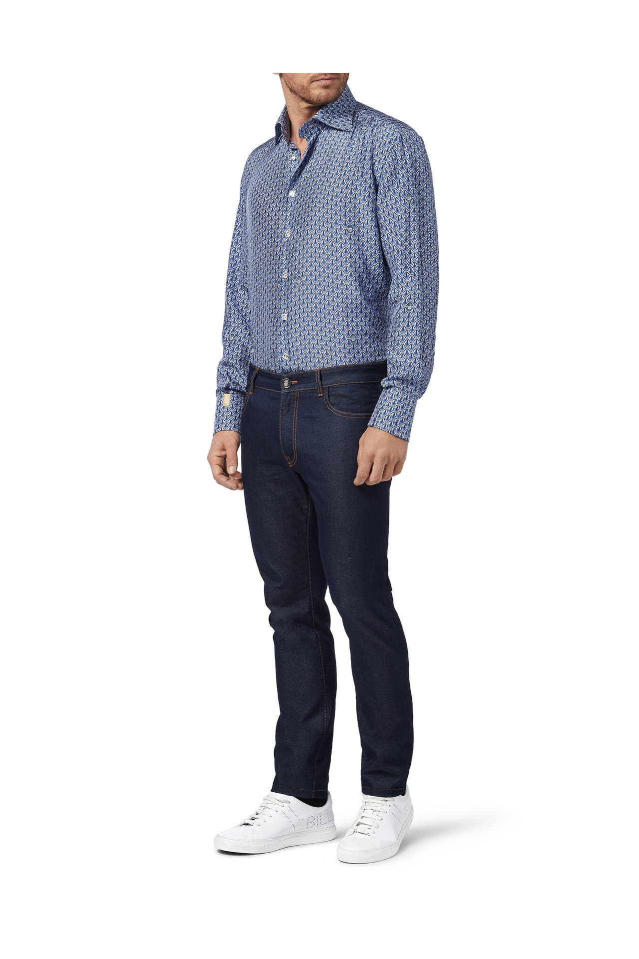 BILLIONAIRE Business-Hemd FLOWERS 08 | middleblue Slim Fit, Bild 1