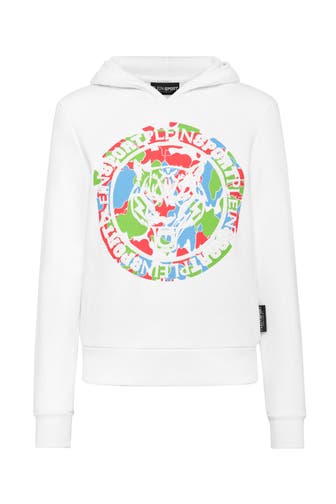 PLEIN SPORT Hoodie CARBON TIGER 0121 | white/multicolored