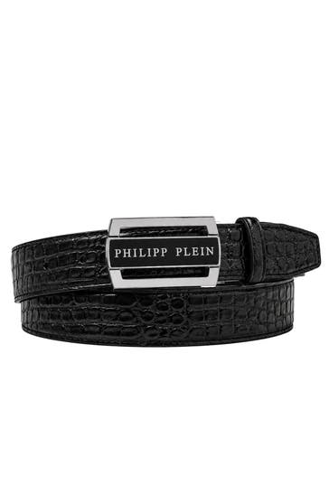 PHILIPP PLEIN Casual-Gürtel COCCO 0291 | black/nickel