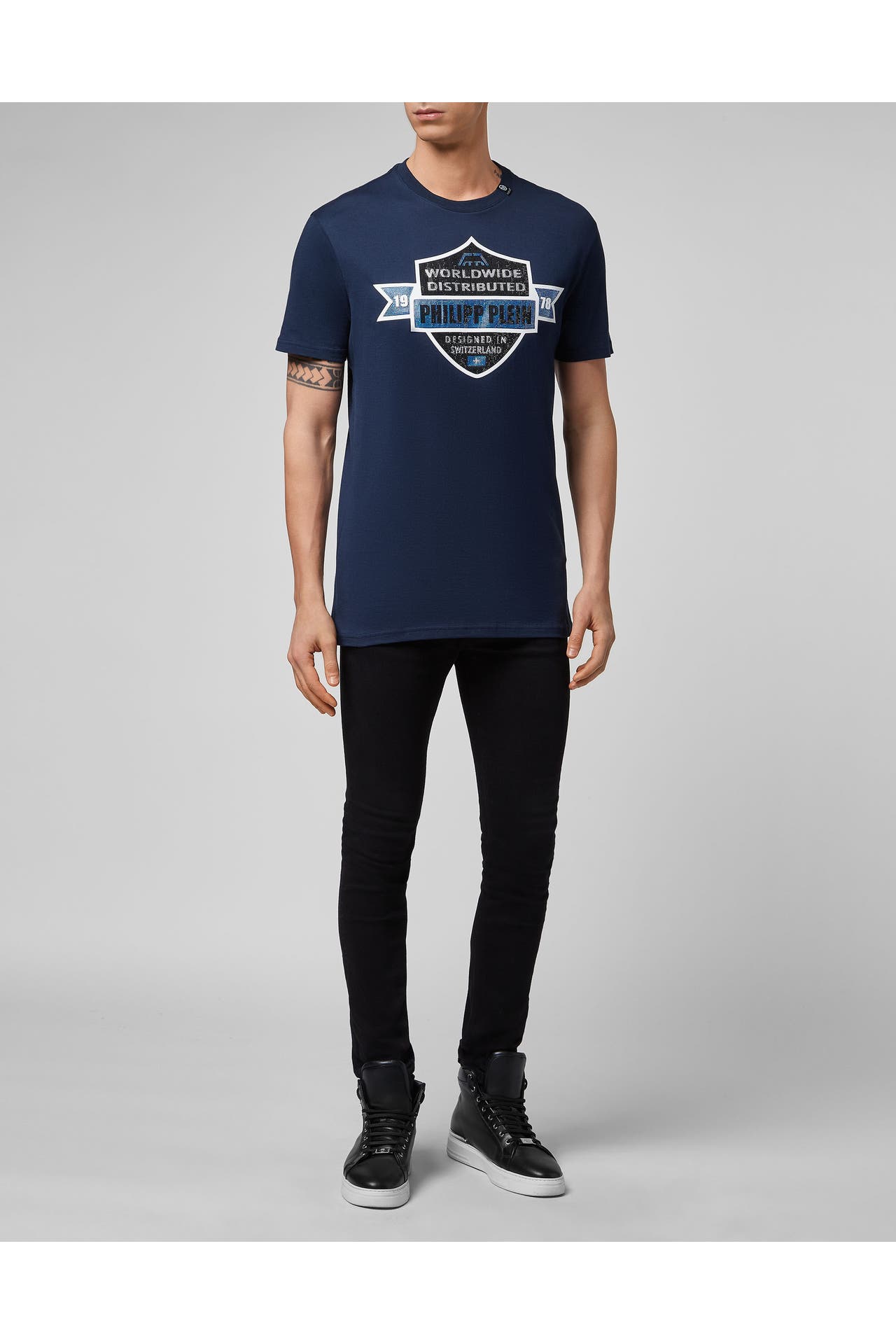 PHILIPP PLEIN T-Shirt Rundhalsausschnitt Ss CREST, Bild 1