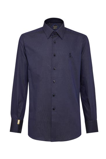 BILLIONAIRE Business-Hemd DOUBLE B 08 | middleblue Slim Fit