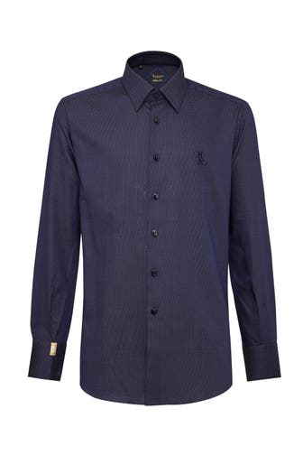 BILLIONAIRE Business-Hemd DOUBLE B 08 | middleblue Slim Fit