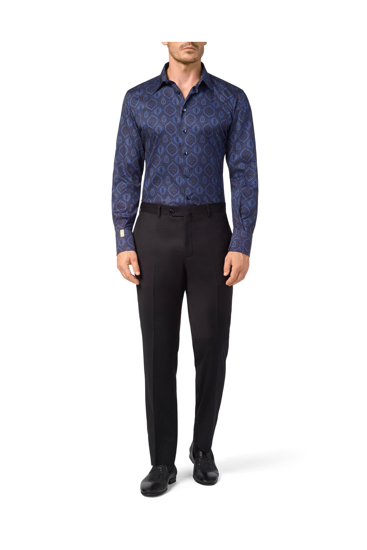 BILLIONAIRE Business-Hemd BAROQUE 1402 | blueblack Slim Fit, Bild 1