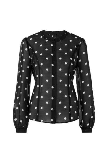 MARC CAIN Blusenshirt black and white