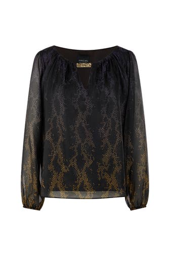 MARC CAIN Blusenshirt black/amber gold