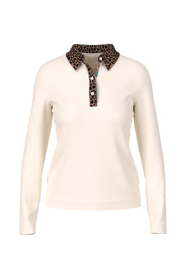MARC CAIN Polo-Shirt bright ecru