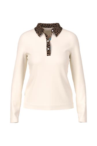 MARC CAIN Polo-Shirt bright ecru