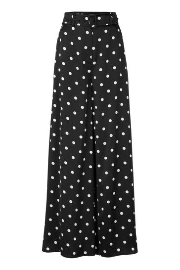 MARC CAIN Business-Hose WAUKEE black and white Loose Fit