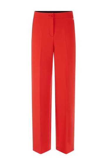 MARC CAIN Business-Hose WUKARI aurora red Wide/ Loose Fit