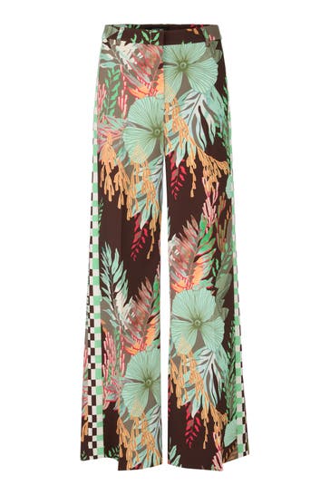 MARC CAIN Business-Hose WAUKEE dark wood Wide/ Loose Fit