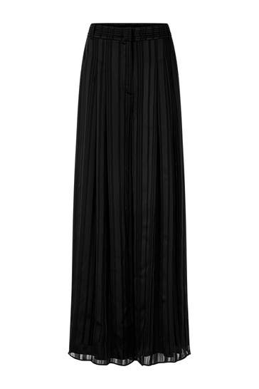 MARC CAIN Business-Hose WARANGAL black Wide/ Loose Fit