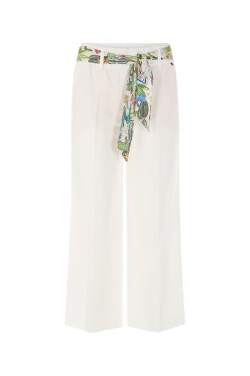 MARC CAIN Business-Hose WASHINGTON off-white Wide/ Loose Fit