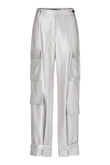 MARC CAIN Business-Hose WEIDA silver Loose Fit