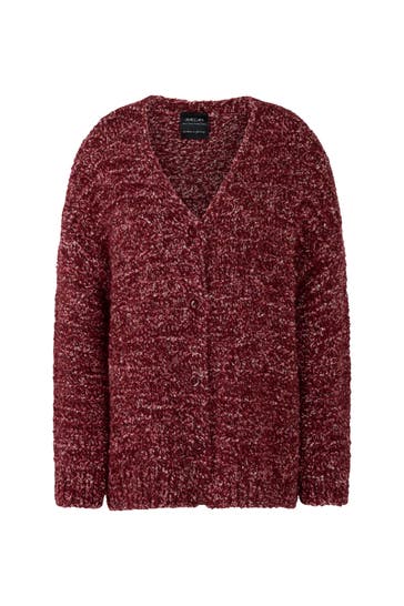 MARC CAIN Strickjacke bright maroon