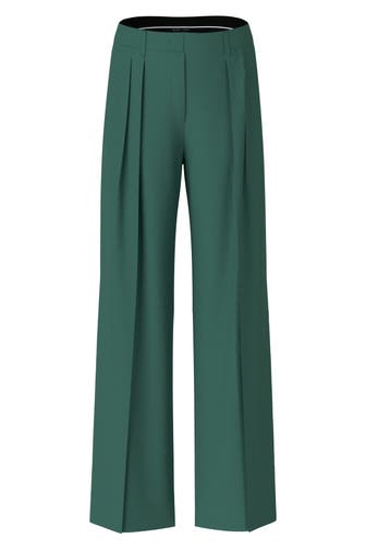 MARC CAIN Business-Hose WICHITA soft forest Wide/ Loose Fit