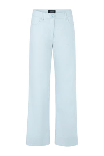 MARC CAIN Business-Hose FAID soft sky blue Wide/ Loose Fit