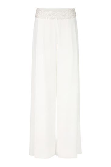 MARC CAIN Business-Hose WOLIN off-white Loose Fit