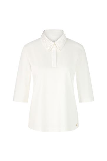 MARC CAIN Polo-Shirt off-white
