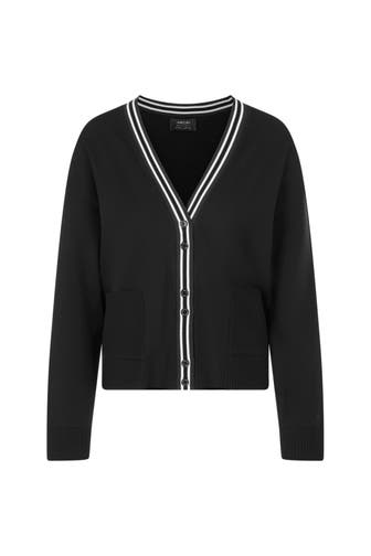MARC CAIN Strickjacke black and white