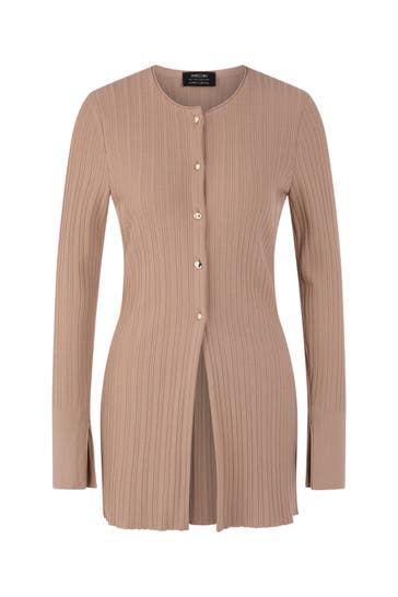 MARC CAIN Strickjacke warm taupe new