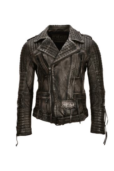 TRUEPRODIGY Lederjacke Geralt Schwarz