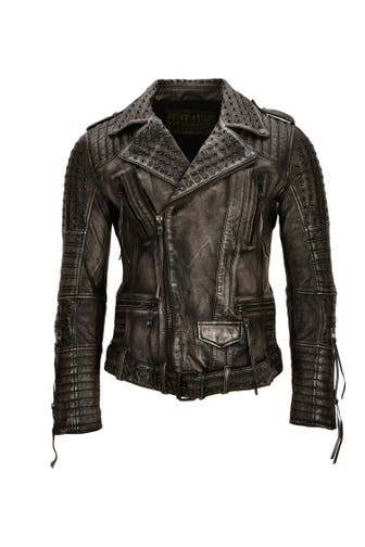 TRUEPRODIGY Lederjacke Geralt Schwarz