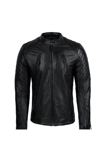 TRUEPRODIGY Lederjacke Franky Schwarz