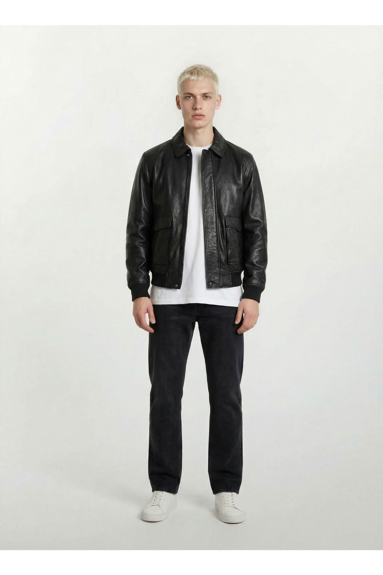 TRUEPRODIGY Lederjacke Ryder Schwarz, Bild 1