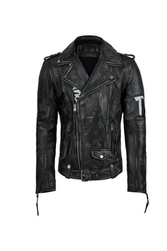TRUEPRODIGY Lederjacke Russell Schwarz
