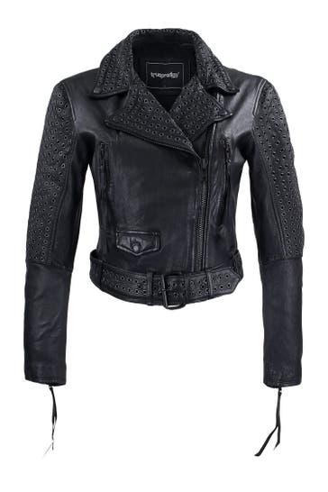 TRUEPRODIGY Lederjacke Raven Schwarz