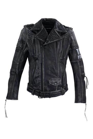 TRUEPRODIGY Lederjacke Dwayne Schwarz