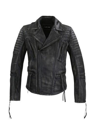 TRUEPRODIGY Lederjacke Bryan Schwarz
