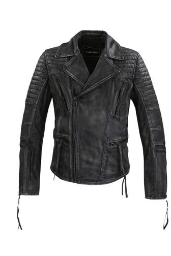 TRUEPRODIGY Lederjacke Bryan Schwarz