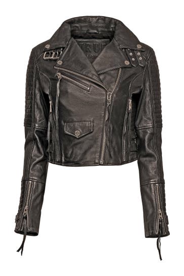 TRUEPRODIGY Lederjacke Freya Schwarz