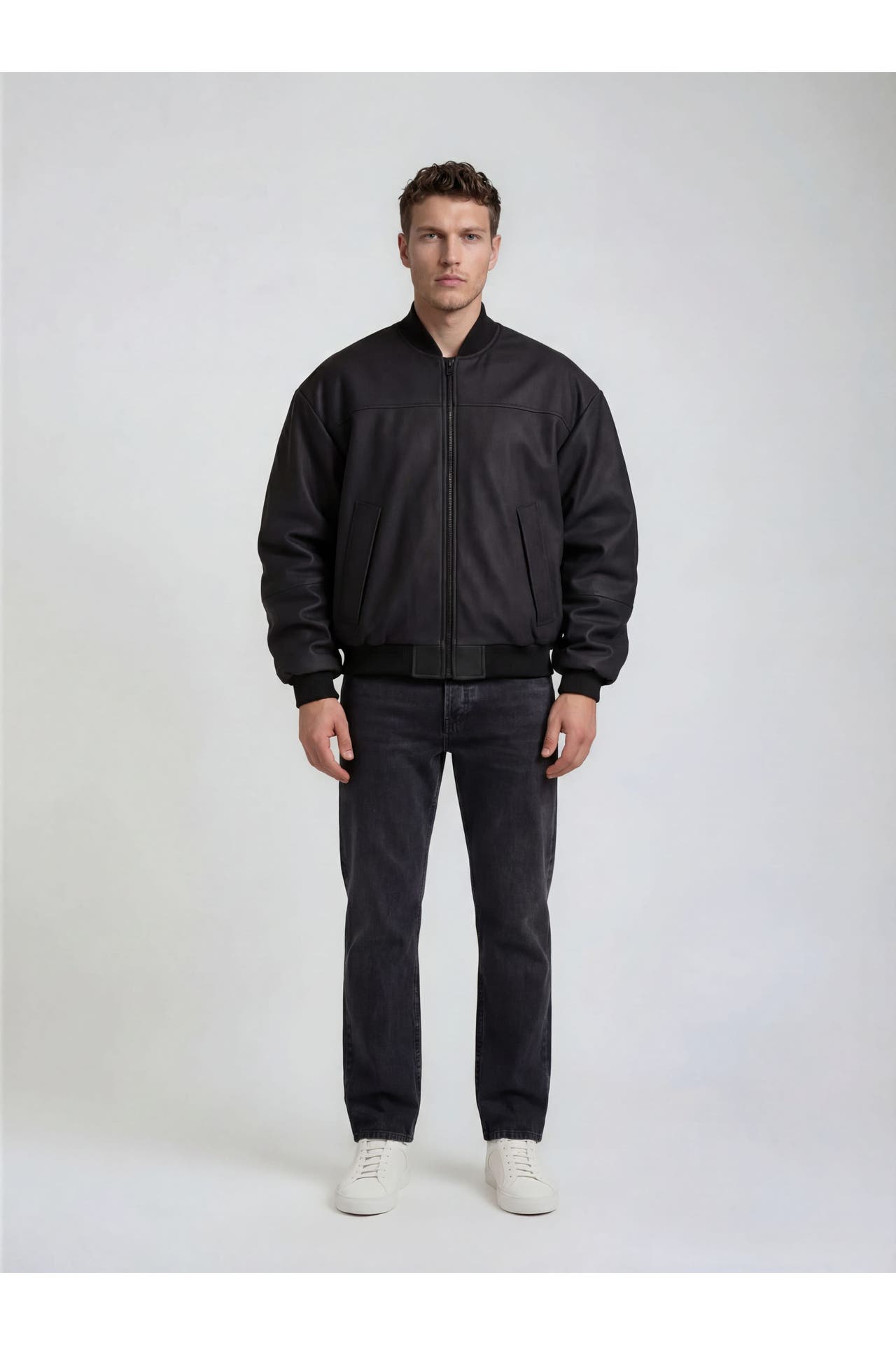 TRUEPRODIGY Lederjacke Nazar Schwarz, Bild 1