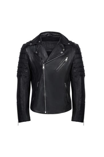 TRUEPRODIGY Lederjacke John Schwarz